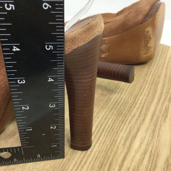 Diane von Furstenberg Womens Suede Open Toe Dress Bootie Brown Size US 8M - Picture 10 of 12